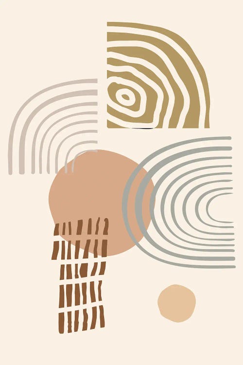 Earth Tones Abstract Shapes by Merle Callesen wall art