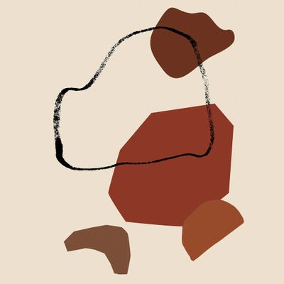 Earthy Shapes 2021 Illustration by Merle Callesen canvas print