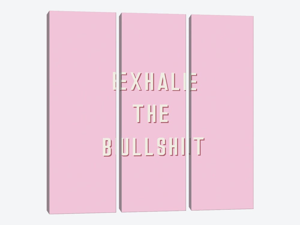 Exhale The Bullshit by Merle Callesen 3-piece Canvas Art Print
