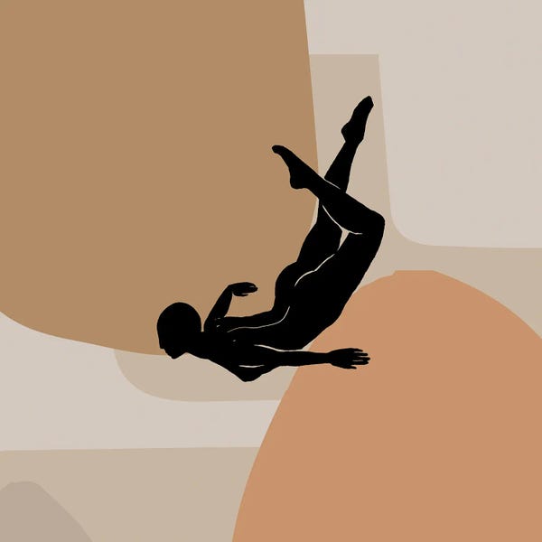 Free Falling: Free Fall Illustration Minimal by Merle Callesen
