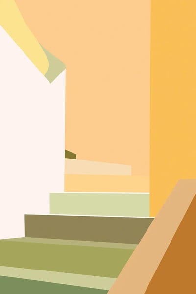 Merle Callesen: Happy Stairs Abstract by Merle Callesen