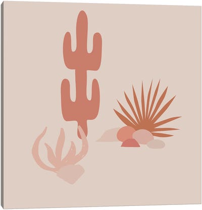 Life In The Desert Digital Canvas Art Print - Merle Callesen