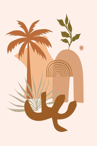 The Cut Outs Collection: Little Oasis Shapeart Digital by Merle Callesen