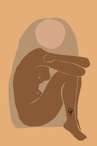 Loneliness Illustration Design by Merle Callesen canvas print