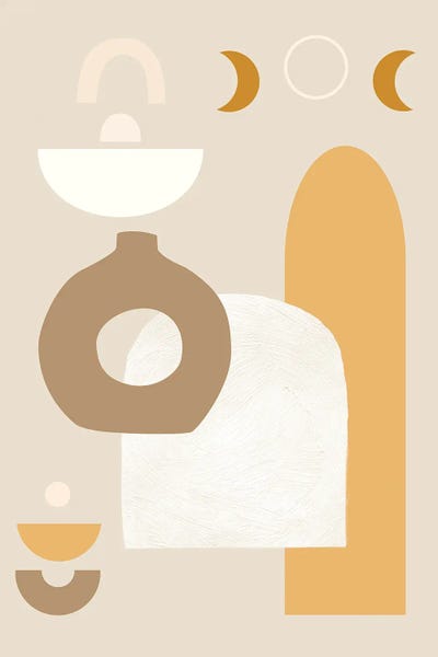 Minimalistic Abstract Shapes by Merle Callesen multi panel art