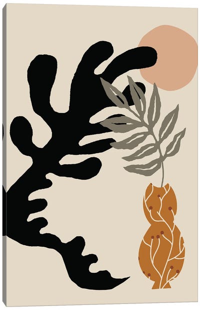 Modern Abstract Shape Vase Canvas Art Print - Merle Callesen