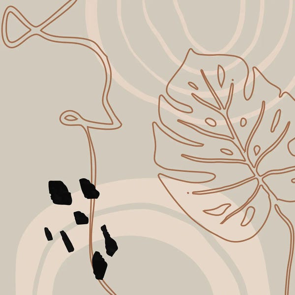 Organic Modern: Monstera And Abstracts by Merle Callesen