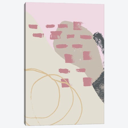 Pink Blush Shape Art Digital Canvas Print #RLE93} by Merle Callesen Art Print