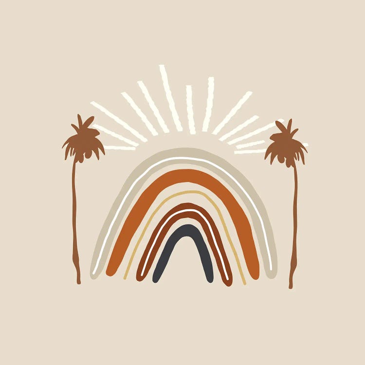 Rainbow Island Minimal by Merle Callesen wall art