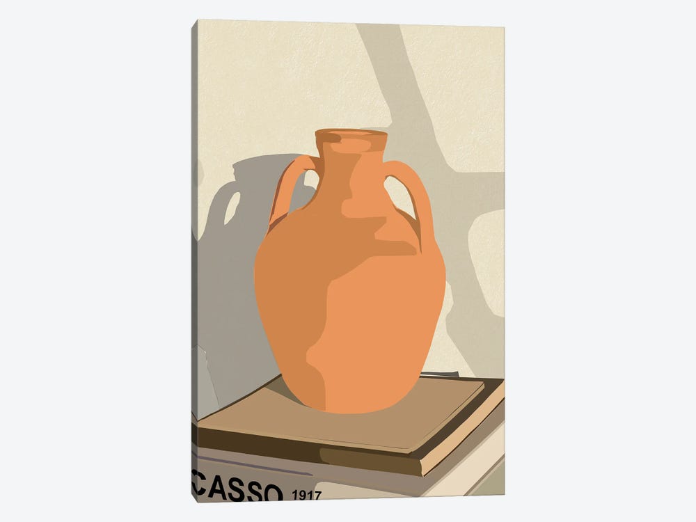 Antique Vase Abstract Design by Merle Callesen 1-piece Canvas Art Print