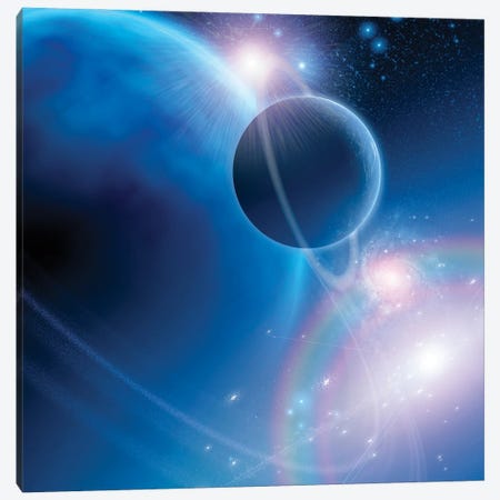 Sci-Fi Composition Of An Exosolar Planet Canvas Print #RLF11} by Bruce Rolff Canvas Wall Art
