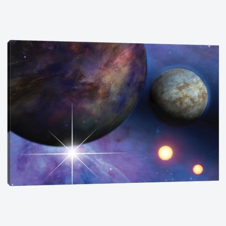 Deep Space Planets, Stars And Suns Canvas Print #RLF145} by Bruce Rolff Canvas Art