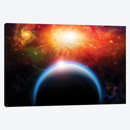 Planet And Starscape Canvas Print #RLF16} by Bruce Rolff Art Print