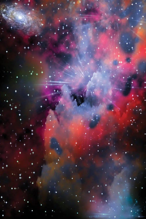 Galaxies And Nebulae In Deep Space Canv - Canvas Artwork | Bruce Rolff