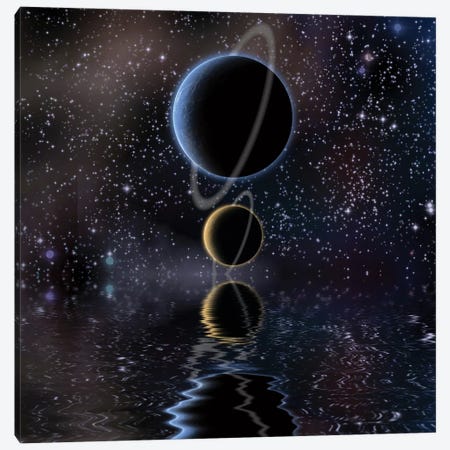 Waters Reflection And Planets Parade Canvas Print #RLF216} by Bruce Rolff Canvas Artwork