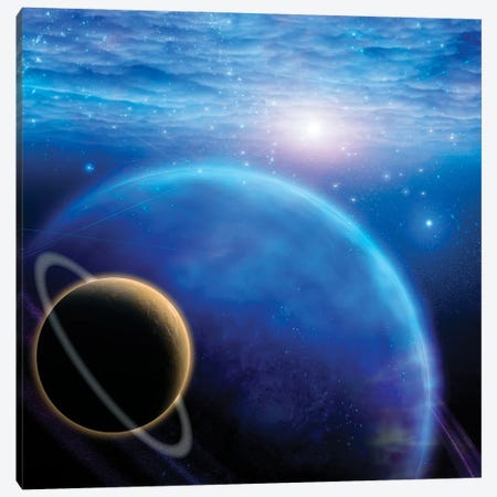 Atmosphere And Planets In Deep Space Canvas Print #RLF21} by Bruce Rolff Art Print