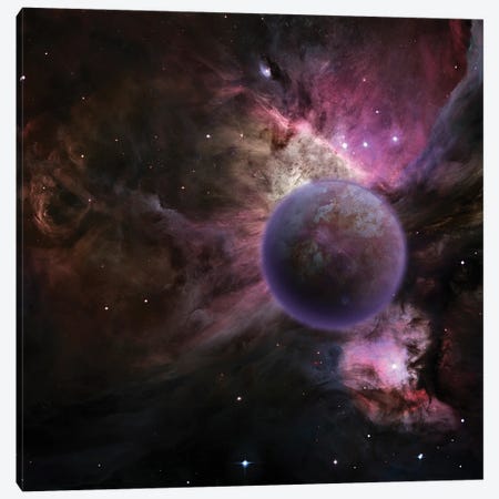 Mysterious Planet, Purple Nebula Canvas Print #RLF222} by Bruce Rolff Canvas Art