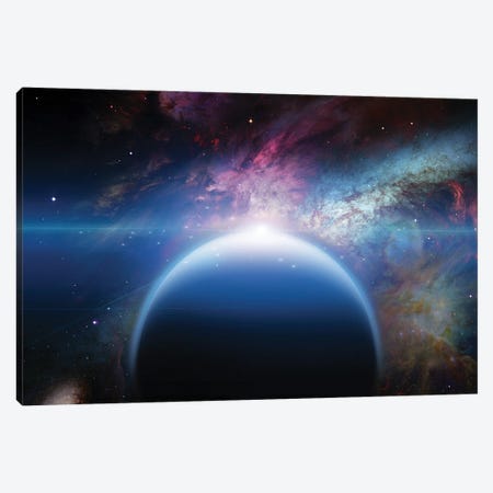 Planet With Nebulous Filaments Deep Space 3D Rendering Canvas Print #RLF224} by Bruce Rolff Art Print