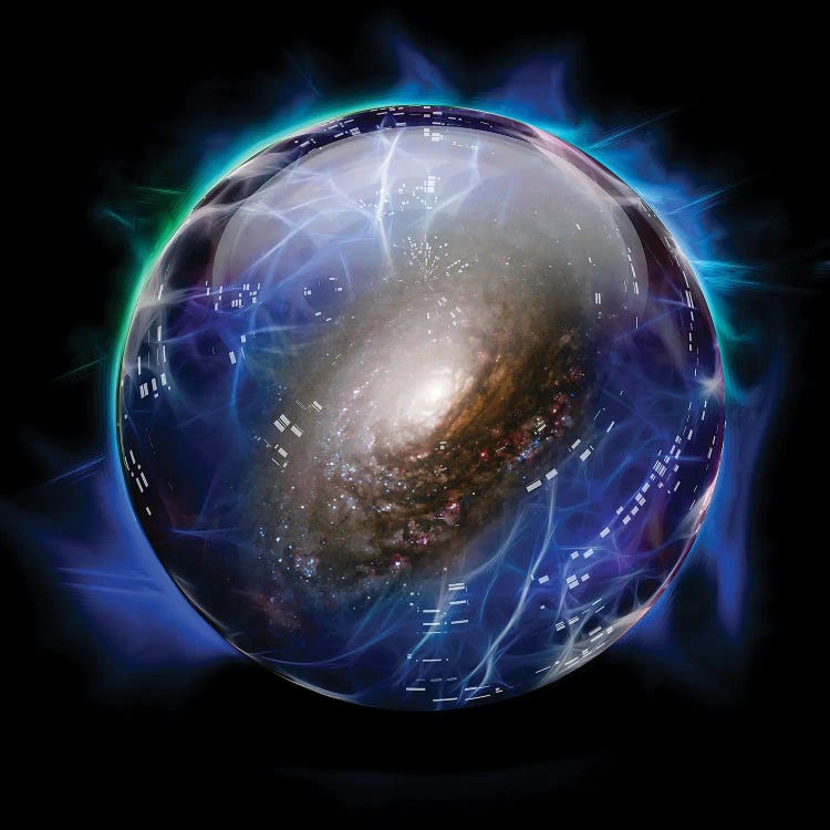 Crystal Ball Shows Galaxy