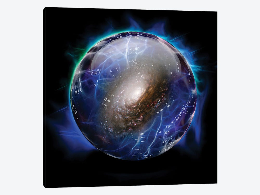 Crystal Ball Shows Galaxy by Bruce Rolff 1-piece Canvas Print