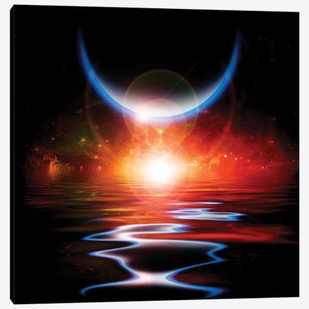 Sun Eclipse Waters Reflection And Planets Canvas Print #RLF29} by Bruce Rolff Art Print