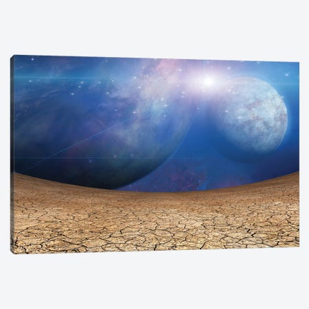 Planets And Cracked Earth Canvas Print #RLF36} by Bruce Rolff Canvas Art Print