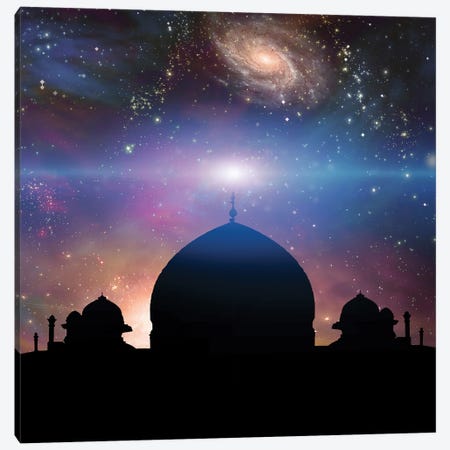 Temple In Eastern Style Universe With Galaxies On A Background Canvas Print #RLF66} by Bruce Rolff Canvas Art