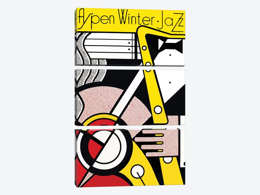 Aspen Winter Jazz, 1967 by Roy Lichtenstein 3-piece Canvas Print