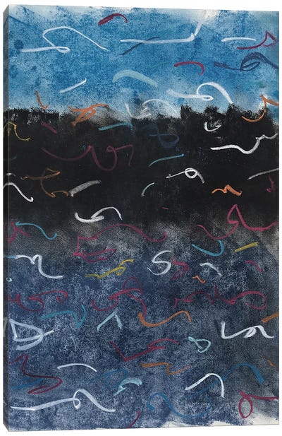 Migration Canvas Art Print - Blue Art