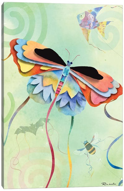 Butterfly Canvas Art Print - Bat Art