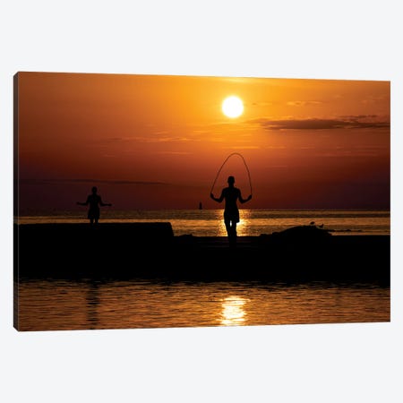 Stay Fit, Stay Strong (Saint-Tropez, France) Canvas Print #RLT112} by Robin Scholte Canvas Wall Art