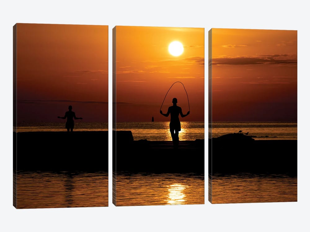 Stay Fit, Stay Strong (Saint-Tropez, France) by Robin Scholte 3-piece Canvas Art Print