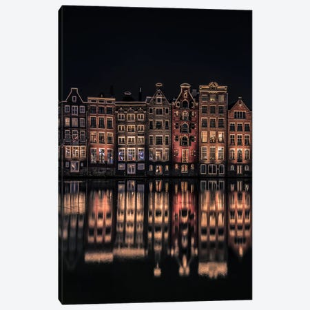 Amsterdam By Night Canvas Print #RLT16} by Robin Scholte Canvas Print