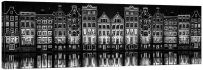 Panoramic View On Canal Houses Amsterdam Canvas Art Print - Robin Scholte