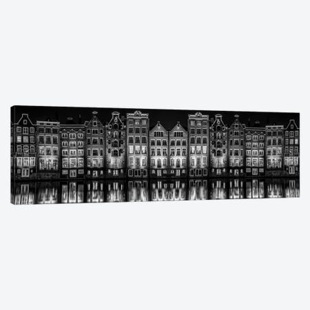 Panoramic View On Canal Houses Amsterdam Canvas Print #RLT24} by Robin Scholte Canvas Wall Art