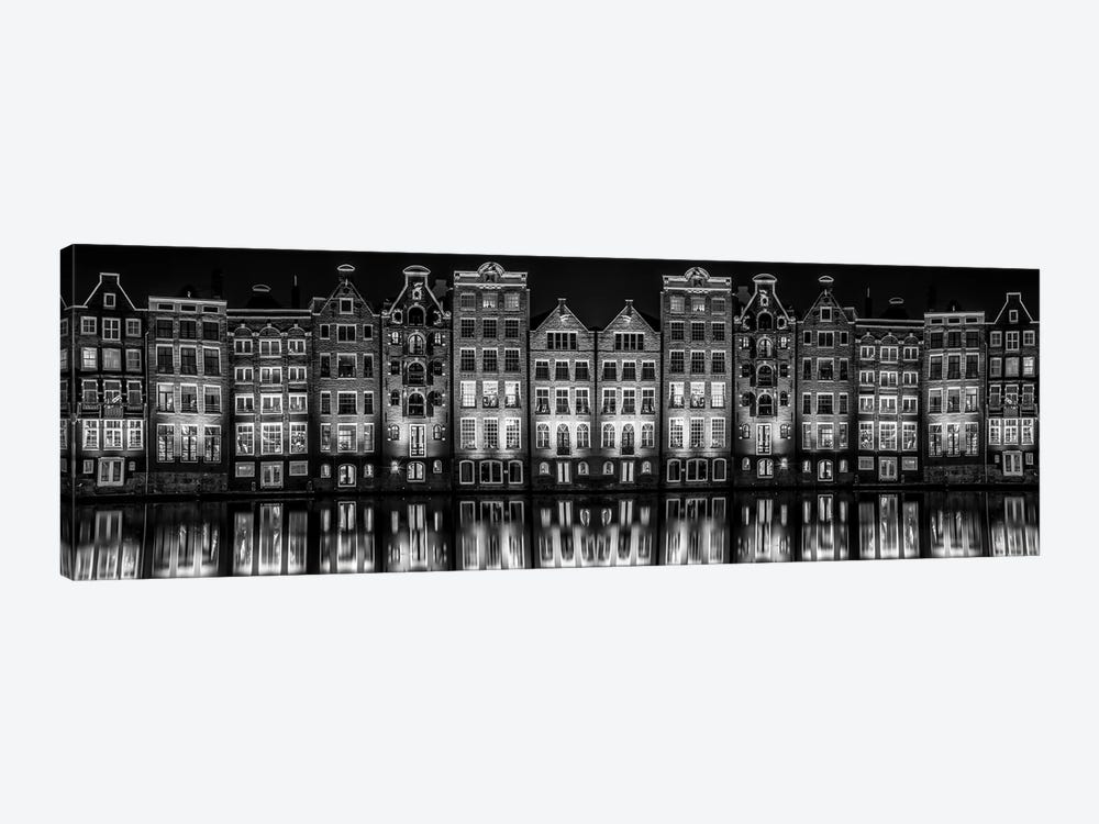 Panoramic View On Canal Houses Amsterdam by Robin Scholte 1-piece Canvas Art