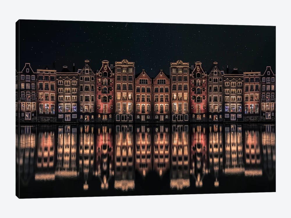 Amsterdam Mirrored by Robin Scholte 1-piece Canvas Art Print