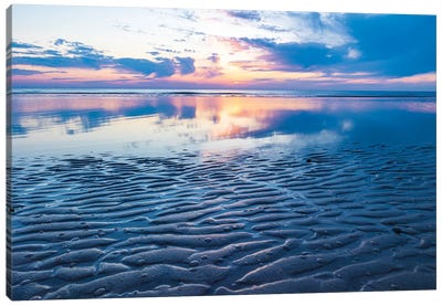 Dutch Sunset At The Beach Canvas Art Print - Robin Scholte