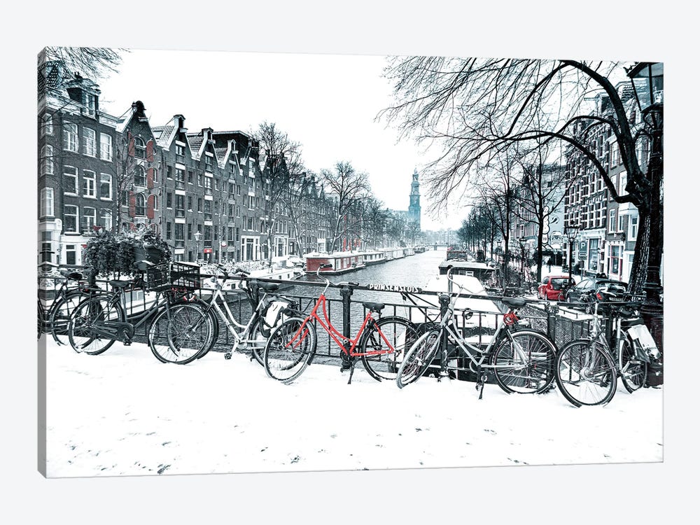 Winter In Amsterdam (Westerkerk) by Robin Scholte 1-piece Canvas Art