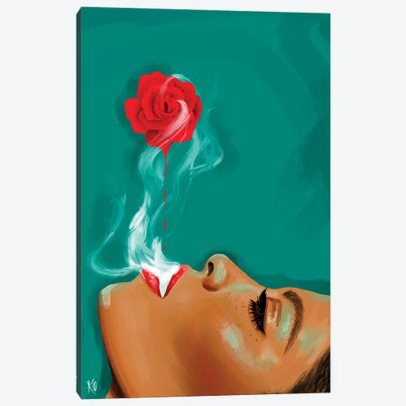 Rosey Daze Canvas Print #RLU10} by Roll Up and Paint Canvas Art Print