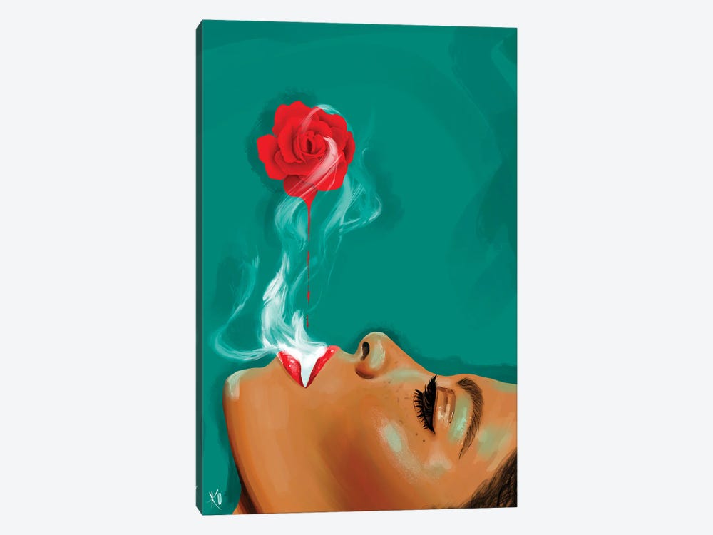 Rosey Daze by Roll Up and Paint 1-piece Canvas Artwork