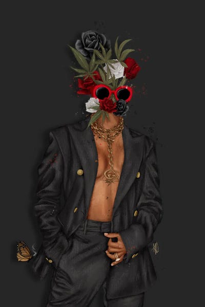 Fashion Brands: Buds And Roses Black by Roll Up and Paint