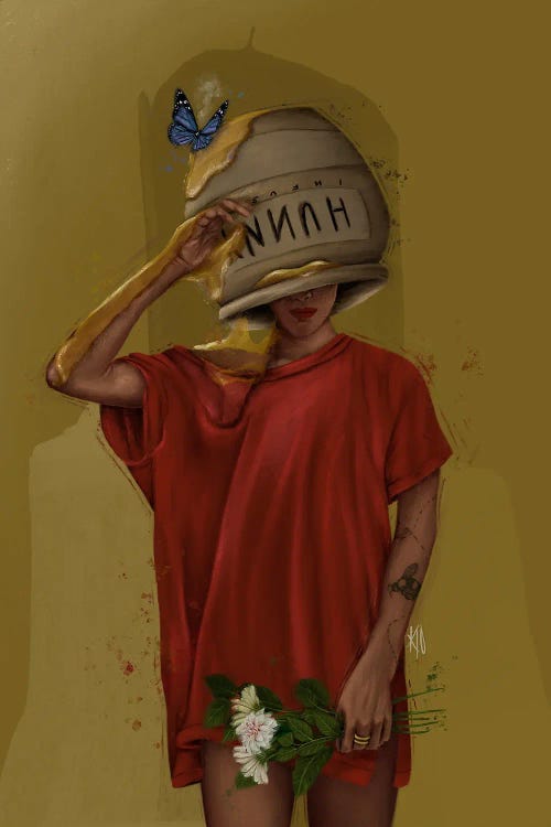 Hunny Pot by Roll Up and Paint wall art