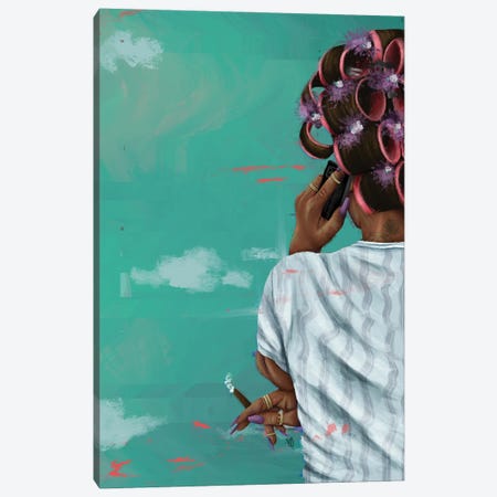 Who Dis Canvas Print #RLU4} by Roll Up and Paint Canvas Art
