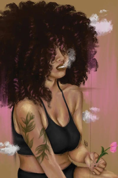 Smoking: Pick A Flower, Then Smoke It by Roll Up and Paint