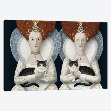 Two Seeming Bodies, But One Heart Canvas Print #RLX12} by Rosalind Lyons Canvas Artwork