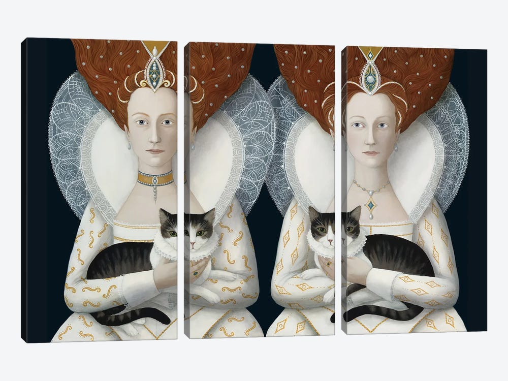 Two Seeming Bodies, But One Heart by Rosalind Lyons 3-piece Canvas Print