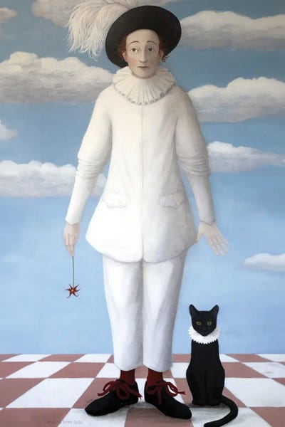 A Most Simple Clown by Rosalind Lyons framed wall art