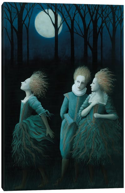 A Midwinter Night's Dream Canvas Art Print - Moon Art