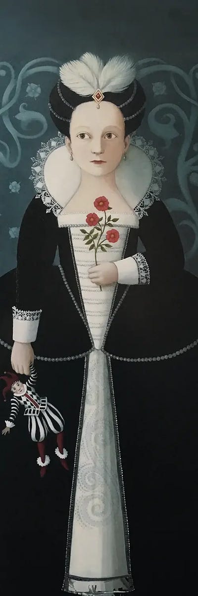 Child Of Fancy by Rosalind Lyons framed canvas print